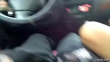 Horny Marwadi Milf Aunty Sucks Lover’s Cock In The Car