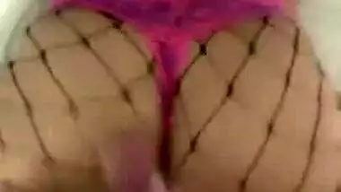 Beautiful Indian Cums Hard From Bwc. Fishnets With Panties To The Side. Full Length On Of