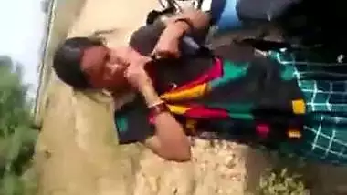Teen caught having outdoor fun with lover near motorcycle in Desi mms clip