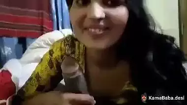A sexy lady gives an Indian blowjob to her husband’s friend