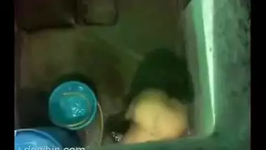 Neighbor Lady Taking Bath