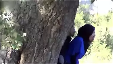 Paki slut wife fucked by her boss outdoor in the forest, Desi mms