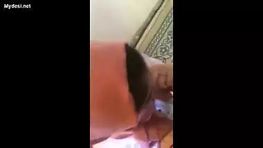 sexy hijab babe hot blowjob to lover