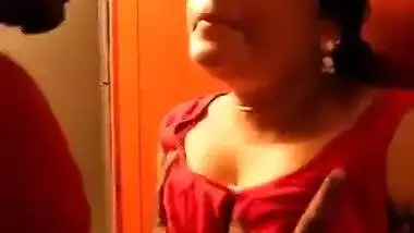 Elder woman sex video with young plumber boy