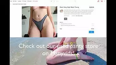 Cutie watching hentai I use her cheeks to cum