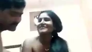 South Indian couple smiling doggy fucking at home