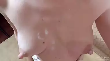 Beauty blonde had cocktail in the bar & went upstairs for hard fuck