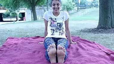 Nia's sweet feet at the park