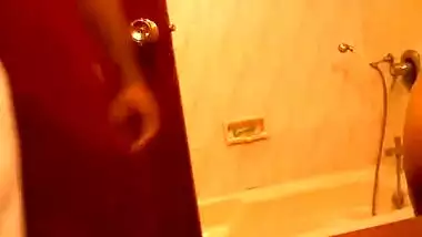 Indian Young Busty riding my dick in the bathtub and moaning to orgasm on hidden camera