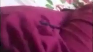 Naughty Desi horny girl sucking her own XXX boobs on camera