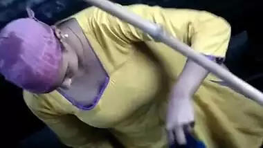 XXX Spy cam video of my old BBW desi mother-in-law taking shower
