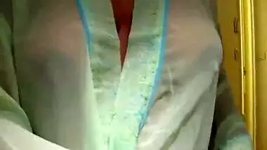 Awesome talkative cutie XXX desi wife was flashing her tits for me