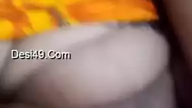 Fat Indian aunty fucks her own hairy twat with the new sex toy