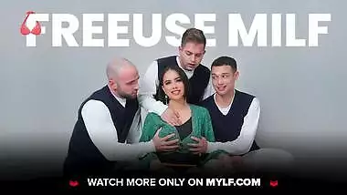Mylf - Beautiful Blue Eyed Stepmom Angelina Diamanti Slobbers On Stepson's Cock Full Video
