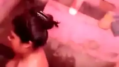 After sex chubby Desi cutie washes XXX body while neighbor spies on her