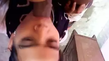Giving blowjob to neighbor