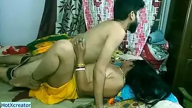 Indian handsome teen boy trying to fuck hardly Milf sexy aunty with his small penis!! He is scared