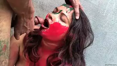 Wife Cheated Her Husband and Played Holi and Got Fucked With Husbands Friend