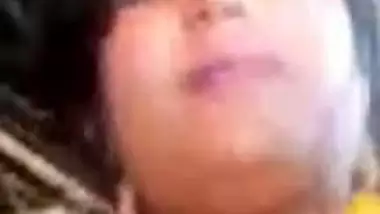 Busty Desi XXX housewife showing her big melons on video call with husband