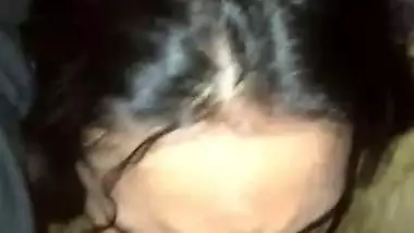 Horny Chennai girl gives a deep Tamil blowjob to her friend