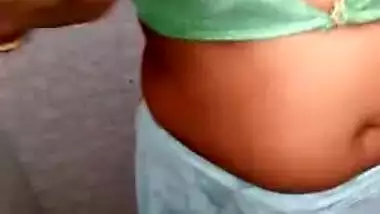 Desi woman puts on clothes but XXX hubby looks for a moment to have sex