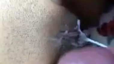 Desi horny girl has man's XXX tool covered with condom in pussy on cam