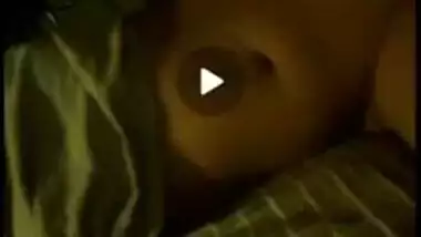 Horny amateur wife XXX playing with her shave Desi cunt at night