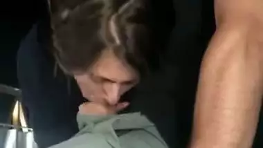 Voyeur Couple Recording BJ and Swallowing Outside in a Walking Path