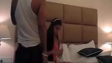 Desi nude girl having sex for the first time with her lover in a hotel room