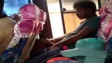tarki guy masturbating in BUS while knowing side passanger girls recording him