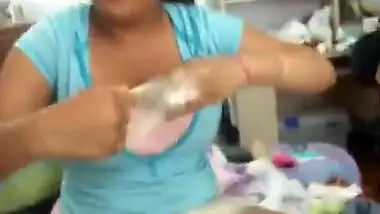 desi sister playing with condom
